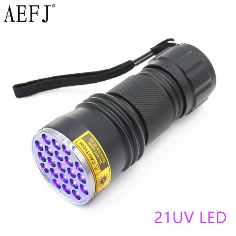 21LED 12LED UV Light 395-400nm LED UV Flashlight torch light lamp ► Photo 1/2