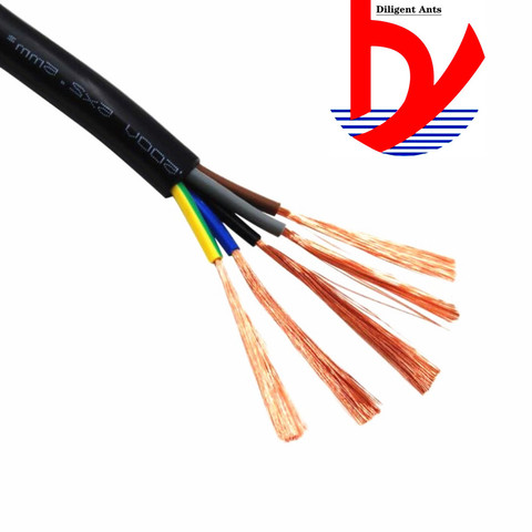 24 AWG 0.2MM2 RVV 2/3/4/5/6/7/8/10/12/14/16/18 Cores Pins Copper Wire Conductor Electric RVV Cable Black ► Photo 1/5