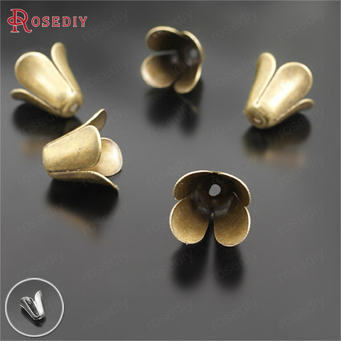 (23861)100PCS 10x12MM Antique Bronze Plated Iron morning Flower Bead Caps Diy Jewelry Findings Accessories Wholesale ► Photo 1/5