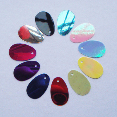 400pcs/lot 12*20mm Oval Egg Shape Sequins PVC Sequin Flat With Side Hole Belly Dance Garment DIY Accessories 17 Colors Available ► Photo 1/6
