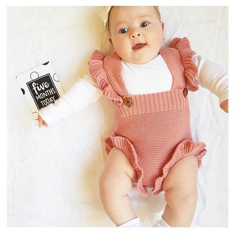 Newborn Baby Girl Knitted Clothes Baby Boys Rompers Brand Jumpsuit 2022 Autumn Baby Girls Rompers Cotton Infant Baby Girl Romper ► Photo 1/6