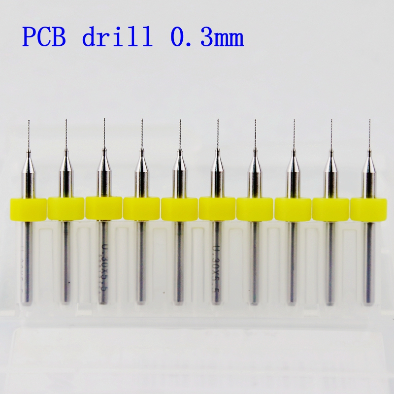 10pcs 1mm Carbide PCB Drill Bit Tool CNC Drill Bit 3.175mm Shank 38mm Long Tool