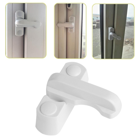 Child Safe Security Window Door Sash Lock Safety Lever Handle Sweep Latch Plastic+Stainless Steel+Zinc ► Photo 1/5