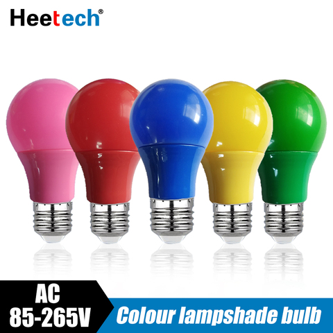 Colorful LED Bulb E27 Lamp Led Bar Light 5W 7W 9W Lamp Red Blue Green Yellow Pink Lampara Light KTV Party Home Decor Lighting ► Photo 1/6