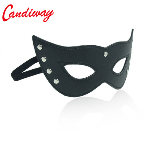 Sexy PU leather Eyewear Girls Lady Women Half Face Eye Mask for Night Dance Ball party Adult Cosplay role game ► Photo 1/6