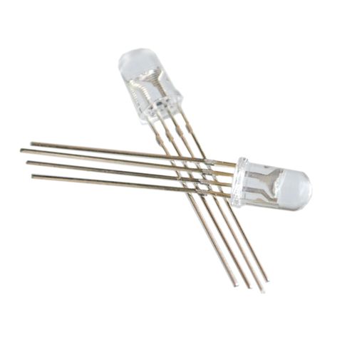 100pcs 5mm RGB LED Common Cathode Tri-Color Emitting Diodes f5 RGB Diffused ► Photo 1/2