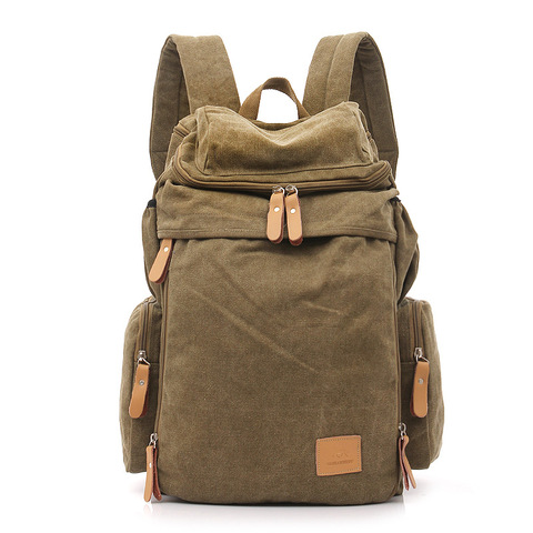 Large Capacity Men Vintage Travel Climb Laptop Backpack Wash Canvas Backpack Male Retro Casual Rucksack Teenagers School Bags ► Photo 1/6