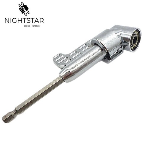 Power Drill Tool 1/4 Inch Power Drill Tool Right Angle Driver Hex Magnetic Screwdriver Angled Bit Holder Silver Stainless ► Photo 1/4