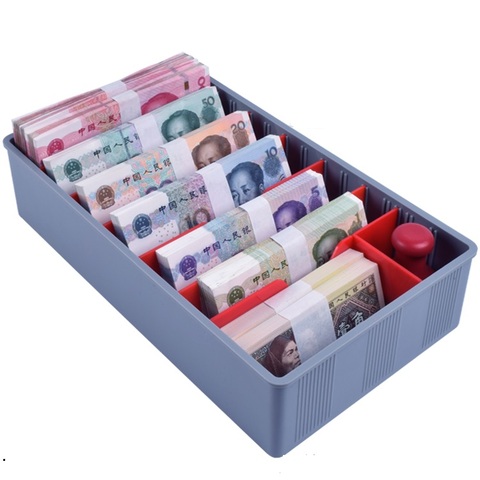 Money Counter case Cash and Coin Handling Tray - Change Sorting Tray with 5/9 Compartments for banknote Coins with Bill Tray ► Photo 1/5