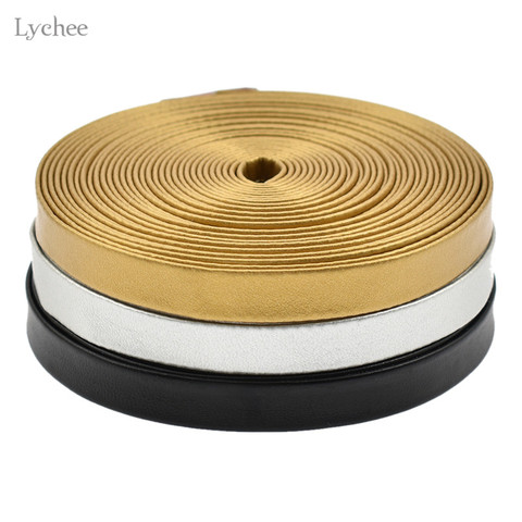 Lychee Life 5m Solid Color PU Leather Ribbon DIY Handmade Chocker Necklace Material Apparel Sewing Crafts Accessories ► Photo 1/6