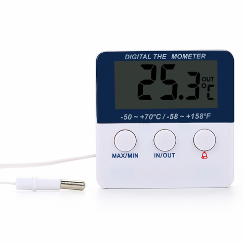 Low Power Thermometer Mini LED Electronic Display Indoor-Outdoor Temperature Alarm Meter Refrigerator/Factory/Fish Tank/House ► Photo 1/4