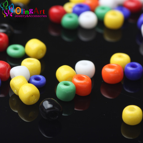 OlingArt 4MM AAA mixed multicolor Glass Seed beads 230~270pcs opaque Spacer bead  DIY jewelry making ► Photo 1/3