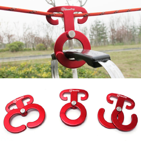 2pcs Camping Tent Rope Buckle Ultralight Outdoor Quick Hang Wind Rope Hanger Buckle Quickdraw Tent Accessories ► Photo 1/6