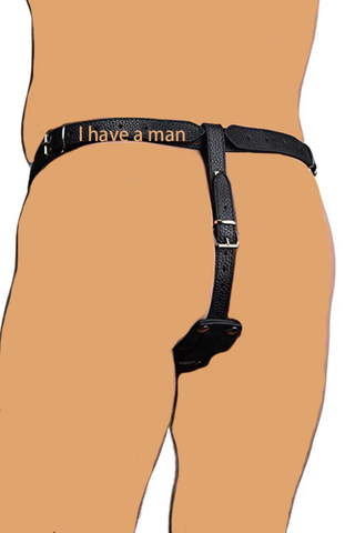Adult Games Leather Thong Sexy Male Chastity Belt Pants Bondage