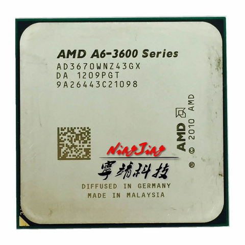  AMD A6-Series A6-3670K  A6 3670 k 2.7 GHz Quad-Core CPU Processor AD3670WNZ43GX Socket FM1 ► Photo 1/1