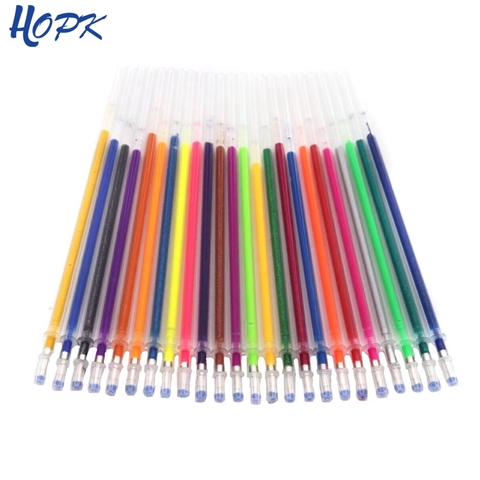 12 Colors/Set Ballpint Gel Pen Highlight Refill Rod Color Ink Full Shinning Refill Painting Pen School Student Drawing Color Pen ► Photo 1/6