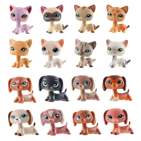 LPS Brand new cute pet shop toys powder cat big Dan dog PVC small animal  standing action children cute Christmas gift present - Price history &  Review