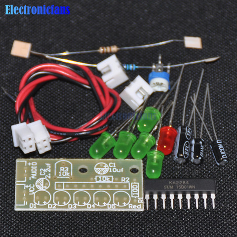 1Set Elektronika KA2284 DIY Kits Audio Level Indicator Suite Trousse Electronic Parts 5mm RED Green LED Level Indicating 3.5-12V ► Photo 1/6