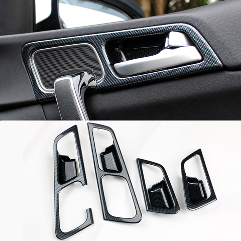 For KIA Sportage 4 2016 2017 2022 Carbon Fiber Car Interior Door Handle Bowl Frame Covers Trim Sticker Accessories ► Photo 1/6