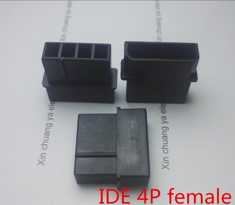 molex black big 4P 4D female for PC computer ATX  IDE Power connector plastic shell Housing ► Photo 1/1