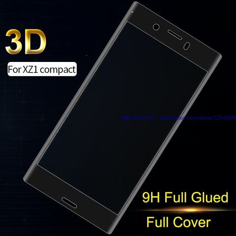3D Tempered Glass Full Coverage Full Glued Soft Edge Screen Protector for SONY Xperia XZ1Compact ► Photo 1/4