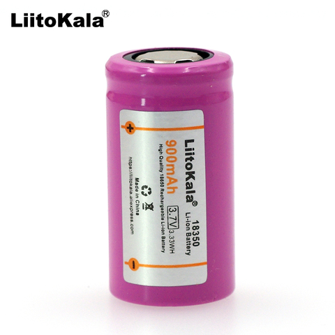 Liitokala ICR18350 li-lon battery 900mAh Rechargeable battery 3.7V power cylindrical Lamps Electronic cigarette smoking ► Photo 1/5