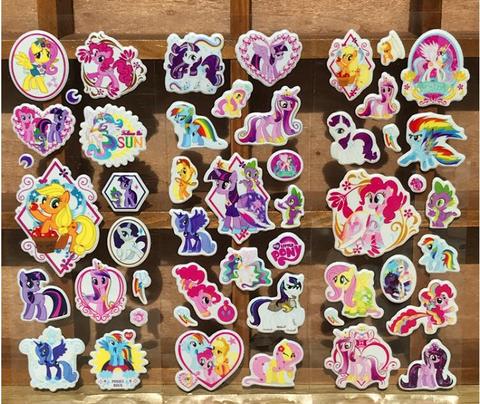 12 pcs 3D My Little Poni Children Cartoon Cute PVC Affixed Stickers Love Sticker For Praise Children Toy ► Photo 1/2