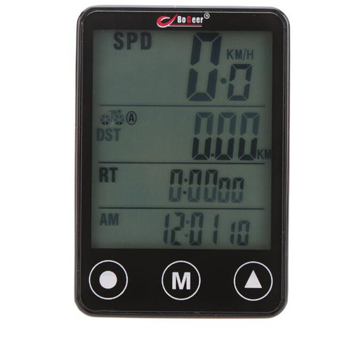 BoGeer Bike Computer LCD Digital Waterproof Touch Botton LCD Bicycle Computer Odometer Velometer Bicycle Speedometer Accessories ► Photo 1/6