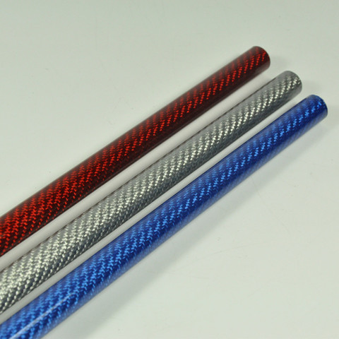 2pcs 3K Color Carbon Fiber Tube 500mm Length 10x8 mm 14x12mm 18x16mm 20x18mm 22x20mm 23mmx21mm 3 Colors To Pick ► Photo 1/1