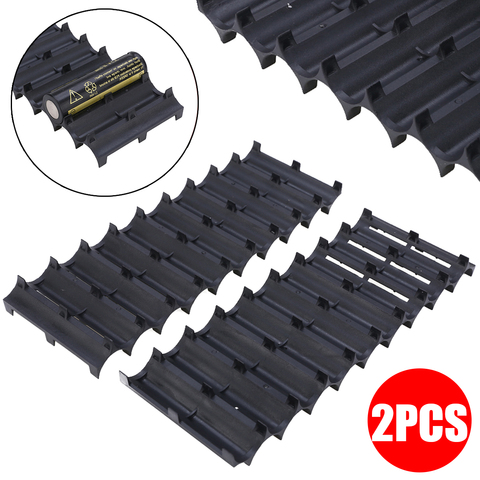 2pcs/set Professional 10x Cell Spacer 18650 Battery Cell Spacer Radiating Shell Pack Plastic Heat Holder Black New ► Photo 1/6