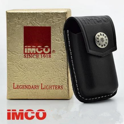 IMCO  Lighter leather sheath 6700 portable cigarette Lighter cover box black leather clasp style lighter case pouch ► Photo 1/6