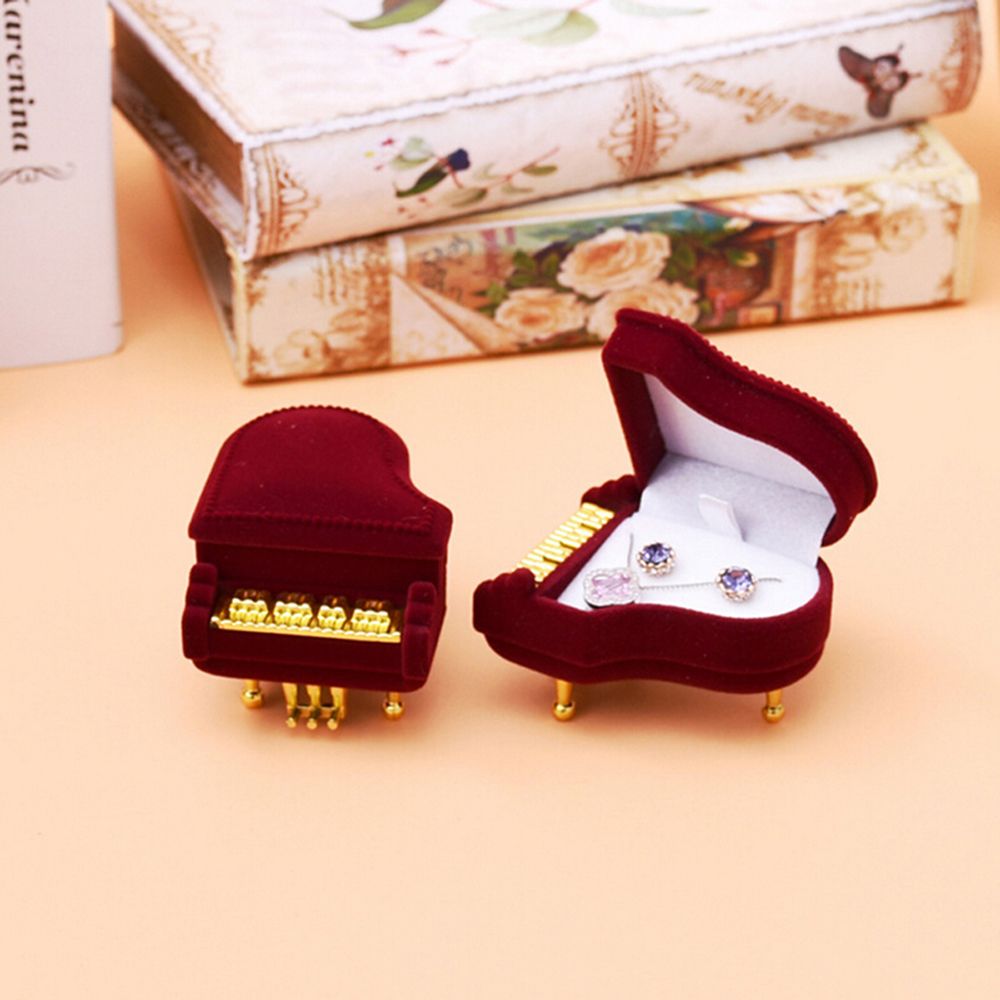 Fashion Velvet Engagement Wedding Earring Ring Display Box Pendant Jewelry Gift