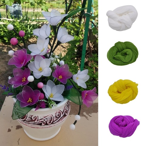 5pcs Tensile Nylon Stocking DIY Ronde Flower Making Material Handmade Craft Accessory Wedding Home DIY Nylon Flower Garden Decor ► Photo 1/6