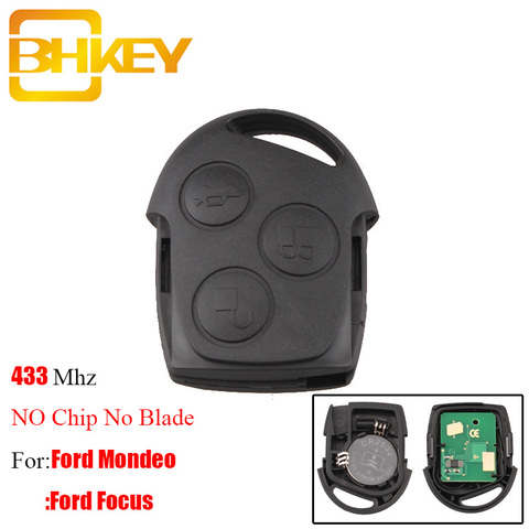 BHKEY 3Buttons Remote Car key 433Mhz For Ford Fusion Focus Mondeo Fiesta Galaxy 2001-2008 Car keys ► Photo 1/6