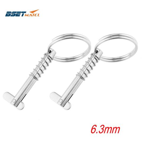 2PCS 6.3mm Marine Grade 316 Stainless Steel Quick Release Pin for Boat Bimini Top Deck Hinge Marine hardware Boat ► Photo 1/6