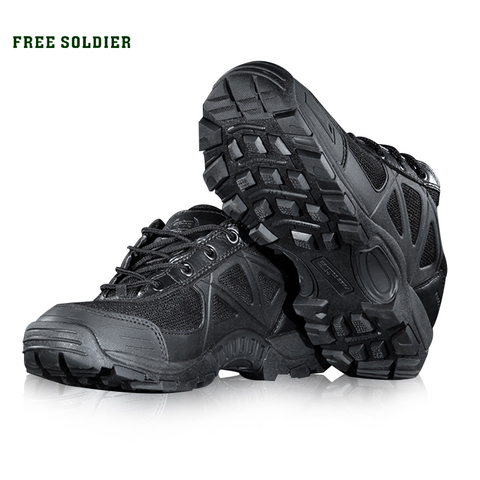 FREE SOLDIER Outdoor Sports Camping Hiking Tactical Military Men's shoes Mountain Non-slip Breathable Boots for Climbing ► Photo 1/6