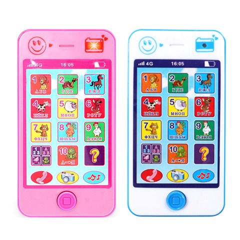 Russian Language Kids Phone Toys Children's Educational Simulation Music Mobile Phone Toy Phone Toy Gift for Children Baby Phone ► Photo 1/6