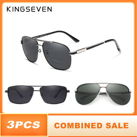 3PCS KINGSEVEN Brand Design Sunglasses Men Polarized Lens 100% UV Protection Combined Sale ► Photo 1/1