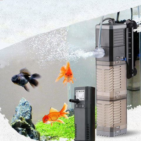 sunsun 110-240V Aquarium filters triple built-in filters versatile submersible pump fish tank aerator   Aquarium Internal Filter ► Photo 1/2