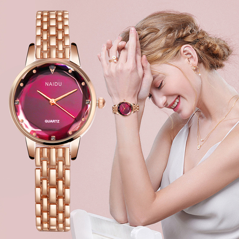 Women Watches Ladies Bracelet Watch quartz New NAIDU Rose gold dress wristwatch casual relogio feminino reloj mujer kol saati ► Photo 1/6