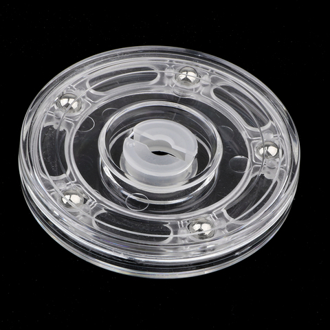 Phenovo 3'' Turntable Acrylic Rotating Display Stand for display jewelry watches glass antique craft Packaging - Clear ► Photo 1/6