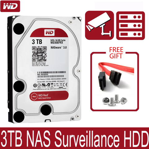 WD30EFRX network storage 3.5 '' NAS hard disk  red disk 3TB 5400 RPM 64M Cache SATA III 6Gb/s  3000GB HDD HD Harddisk ► Photo 1/1