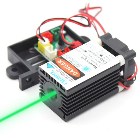 oxlasers 520nm green laser modules 100mW 505nm 515nm green laser 12V with DC adapter and Cooling Fan TTL Laser free shipping ► Photo 1/6