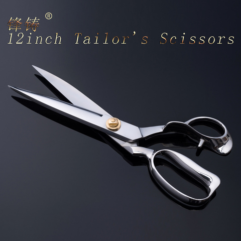 FENGZHU 12 inch Tailor's Scissors stainless steel Professional Tailor Scissors Stainless Steel Garment Cutting Fabric  Sharp ► Photo 1/6