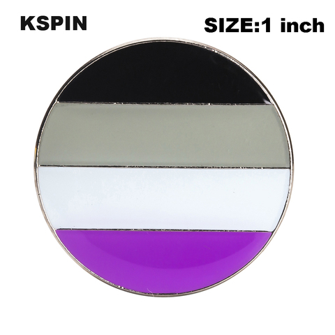 Asexual Pride Rainbow Flag Rozet Metal Chapas Metalicas Pins Icon Backpack Brooch for Gift XY0315 ► Photo 1/6