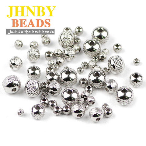 JHNBY Stainless steel Spacer beads ball 3/4/6/8MM Tire 200pcs Metal Round Loose beads for Jewelry bracelets making DIY Findings ► Photo 1/6