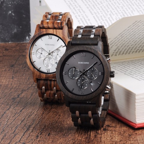 BOBO BIRD L-P19 High Quality Fashion Top Luxury Brand Sport Watches Wood Men Designer Quartz Orologio OEM Hombres Relojes ► Photo 1/6