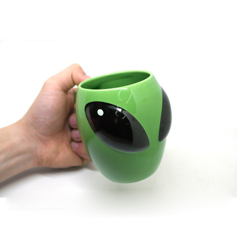 Creative Green Alien Coffee Mugs,Exquisite alien ceramic mug, Porcelain Mugs Personality Coffee Cup Fun Tea Cup Teaware gift ► Photo 1/6