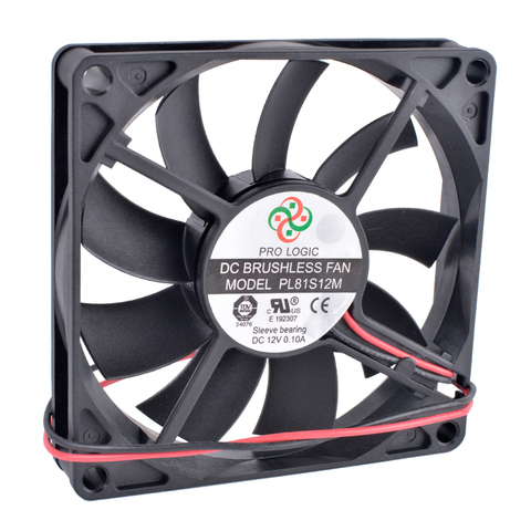 COOLING REVOLUTION PL81S12M 8cm 8015 80mm fan 12V 0.10A 2-wire 3Pin Computer CPU Chassis Power Ultra-quiet Cooling Fan ► Photo 1/4