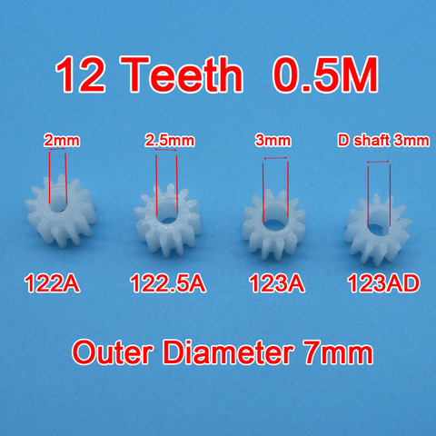 Sample Order 10pcs 12 Teeth Gear 0.5M 122A 123A 122.5A 123AD Toy Model Aircraft Parts Gears ► Photo 1/4